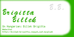 brigitta billek business card